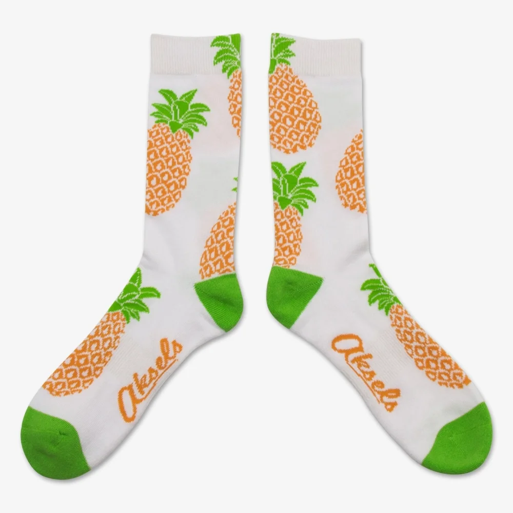 Aksels" Pineapple Print Socks-*NWOT* - Picture 1 of 3